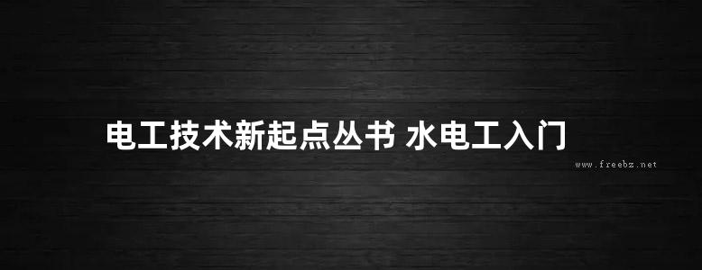 电工技术新起点丛书 水电工入门